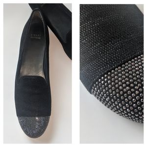 Stuart Weitzman Sparkly Smoking Slippers